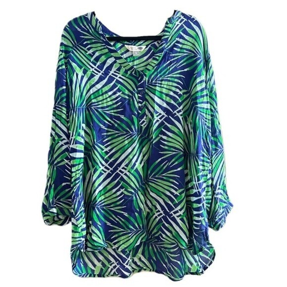 Old Navy‎ Tunic Top Tropical Pattern Size XL - Picture 1 of 12